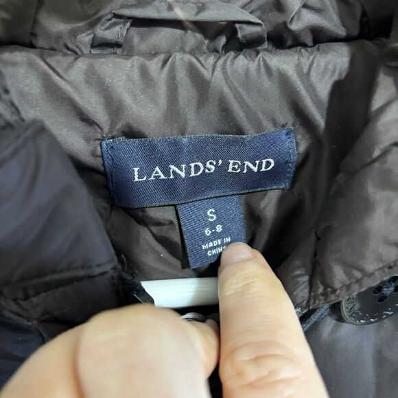 Lands’ End Goose Down Faux Fur Hooded Jacket - Picture 4 of 7
